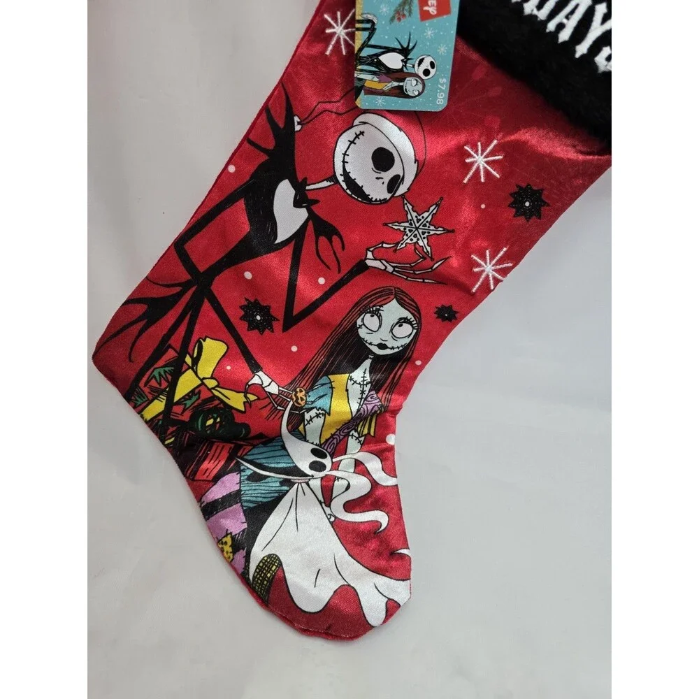 Disney Nightmare Before Christmas Jack Sally Zero Christmas Stocking NWT Decor